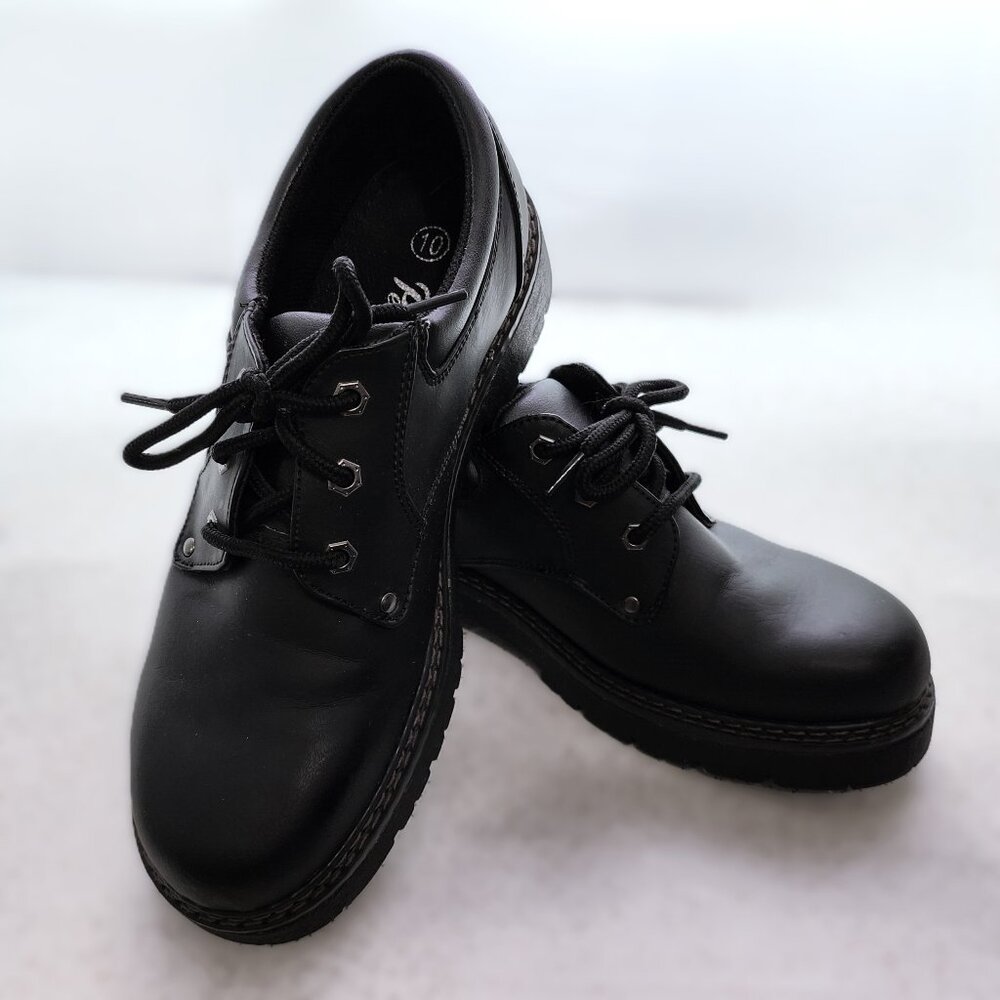 Black Lace up Dress Shoes for Men